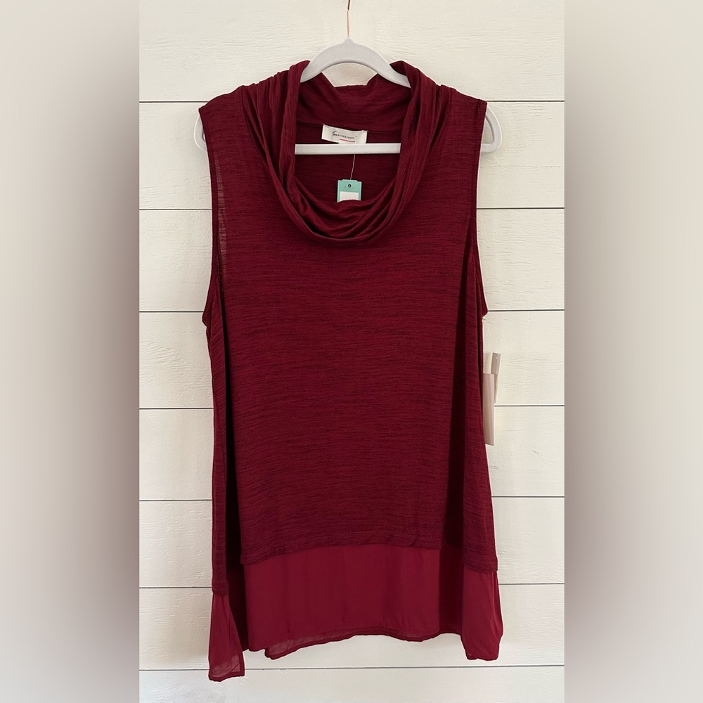 NWT! TWO BY VINCE CAMUTO COWL NECK KNIT TOP. SIZE: LARGE